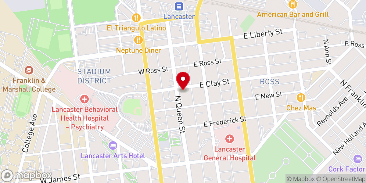 Map showing location of Otterbein United Methodist Church