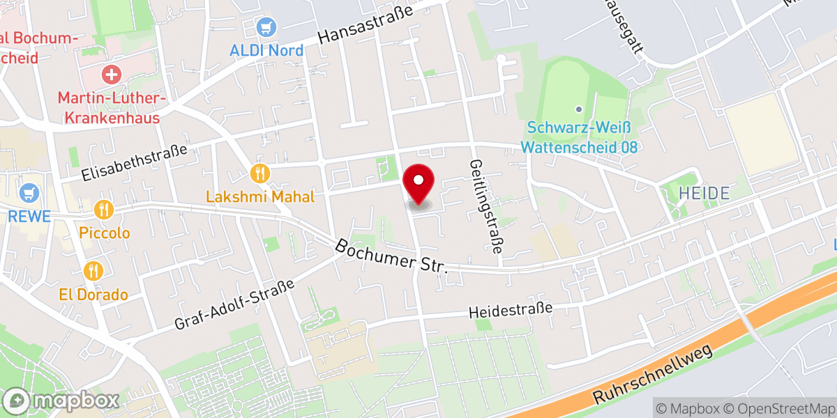 Map showing location of Evangelische Kirchengemeinde Wattenscheid