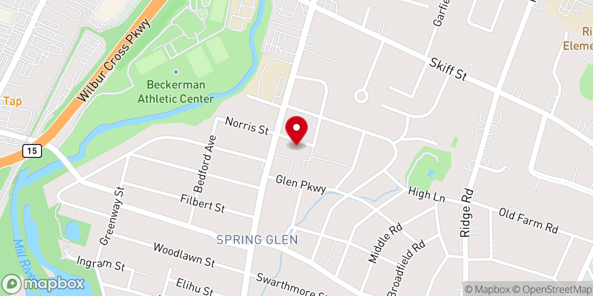 Map showing location of Korean Presbyterian Church of Connecticut