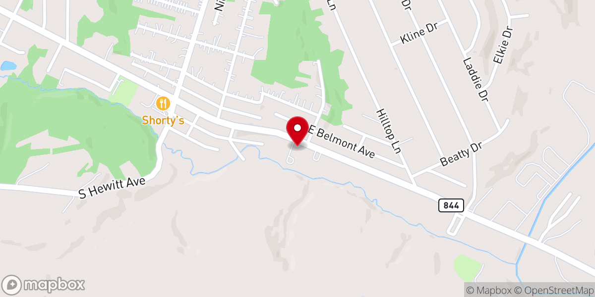 Map showing location of Wolfdale Bible Chapel