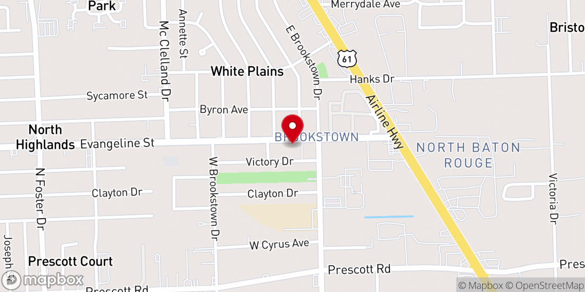 Map showing location of The Life Church of Baton Rouge