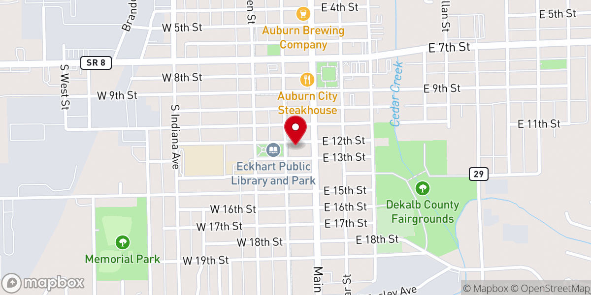 Map showing location of Presbyterian Church