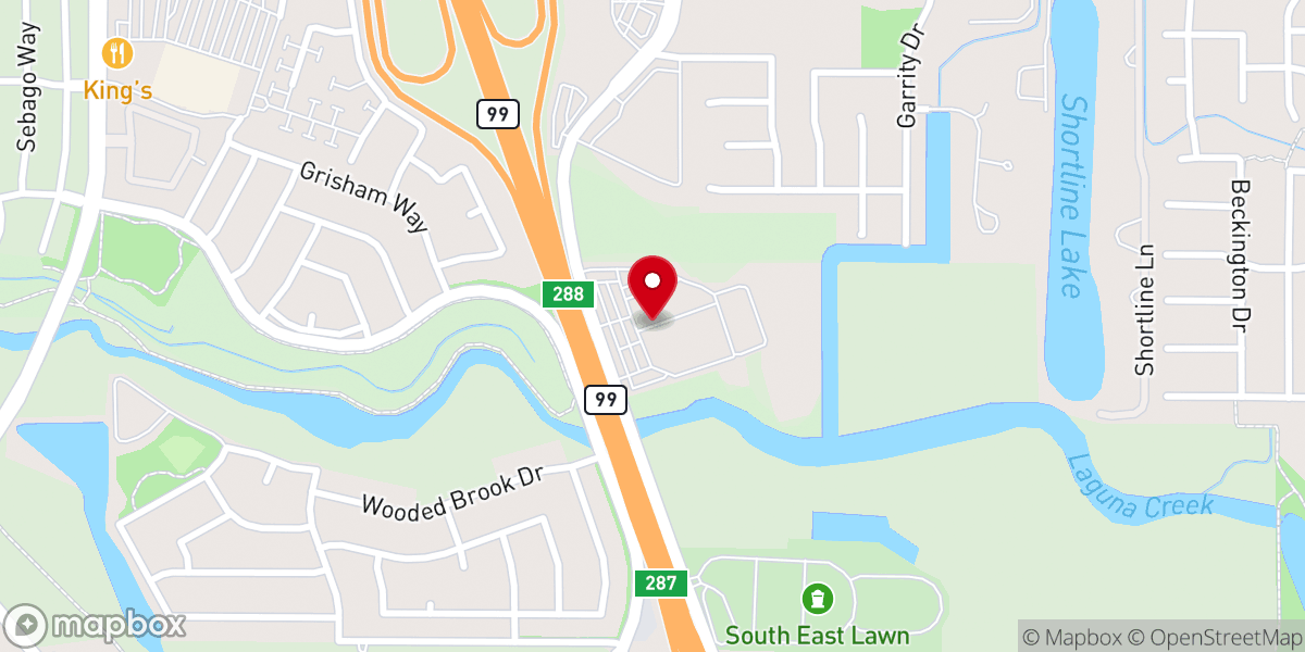 Map showing location of Creekside Christian Church