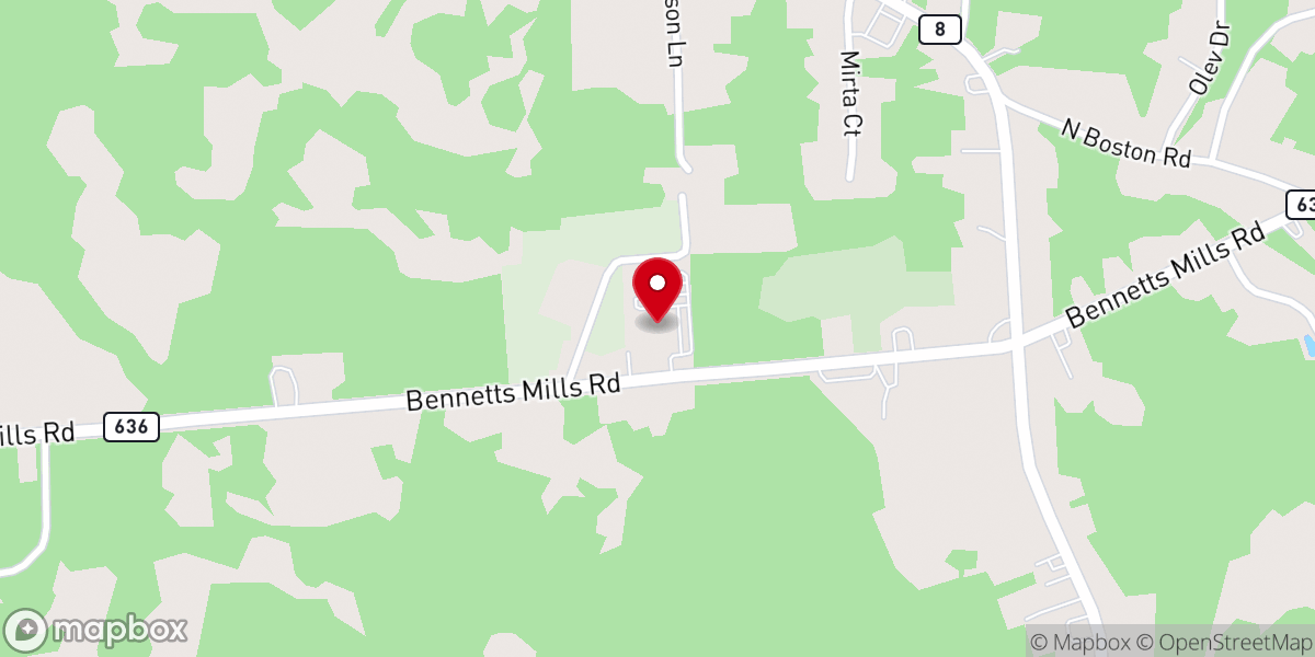 Map showing location of Jackson Baptist Church