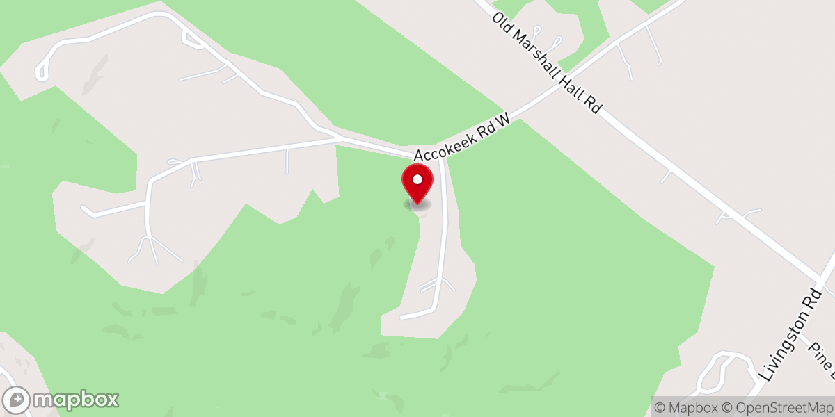 Map showing location of East of Bethel Christian Center