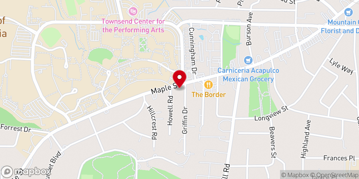 Map showing location of Catholic Center at UWG
