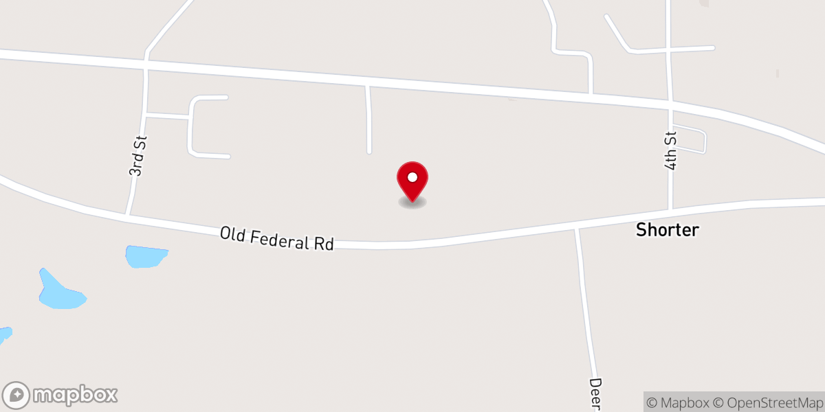 Map showing location of Cubahatchie Baptist Church