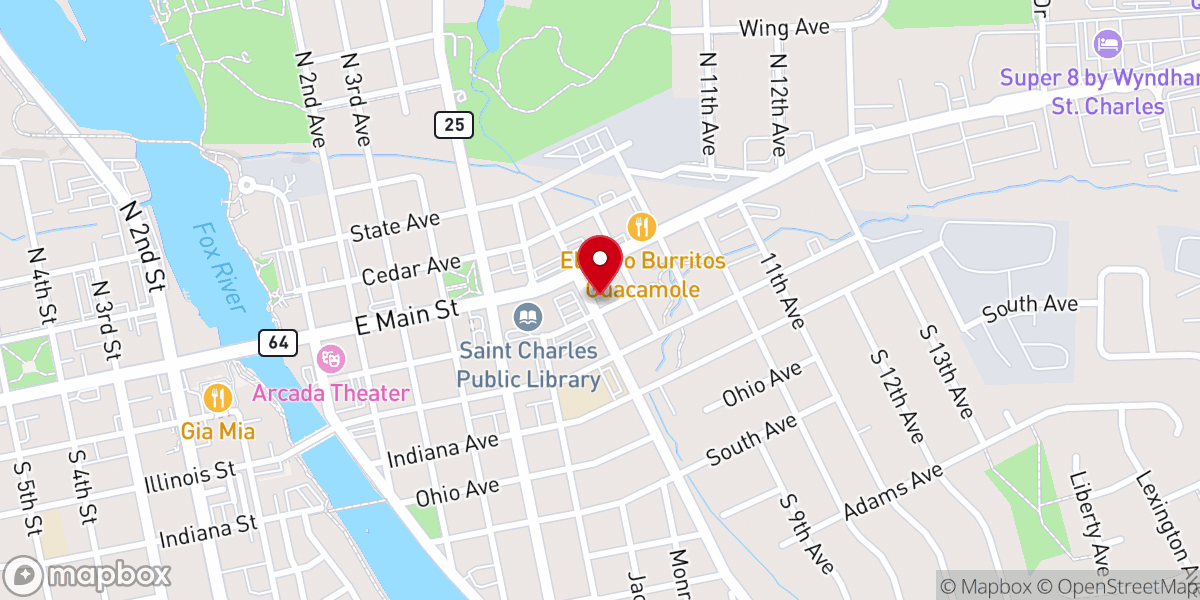 Map showing location of Trinity Vineyard Christian Fellowship