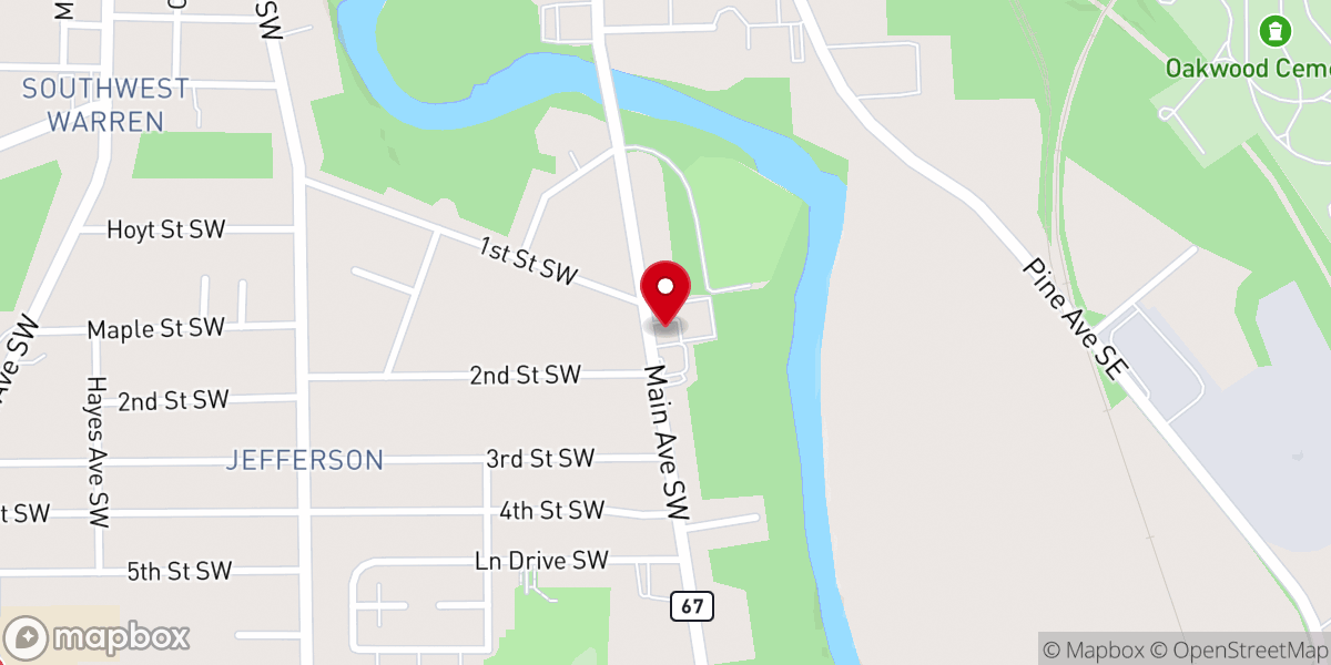 Map showing location of Grace AME Church