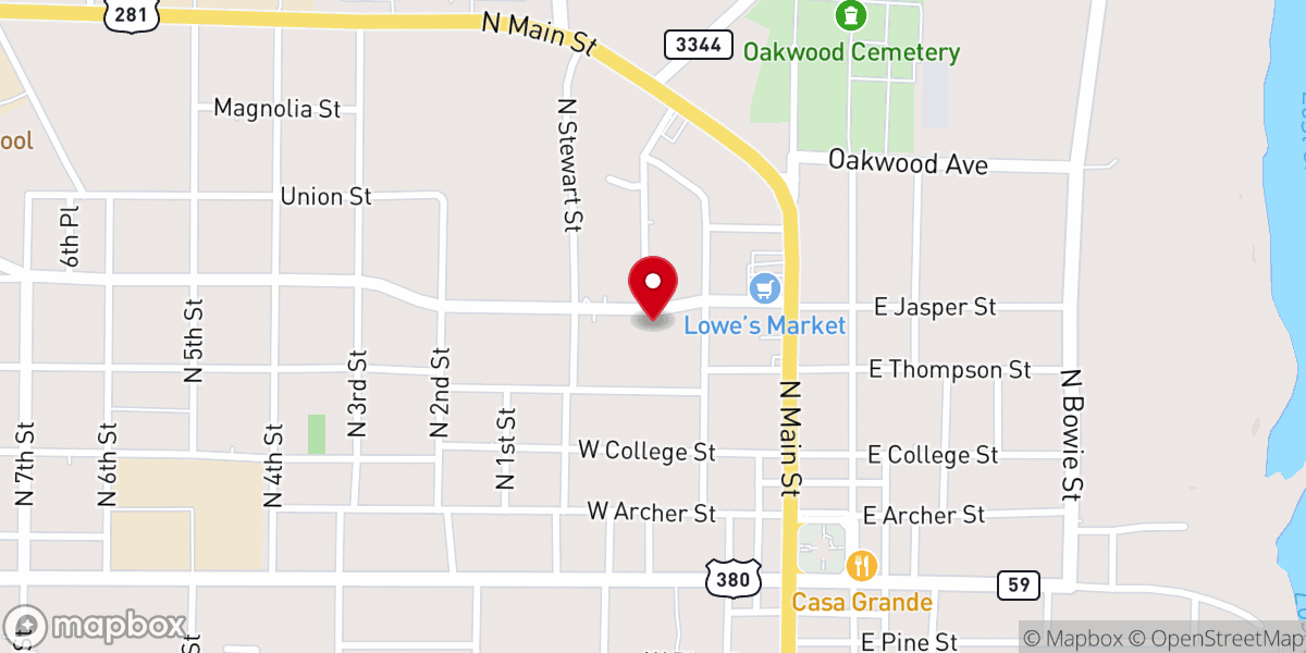 Map showing location of Bibleway Chapel