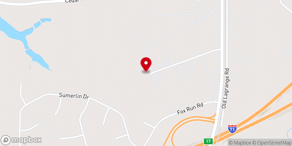 Map showing location of Oldham County Family YMCA