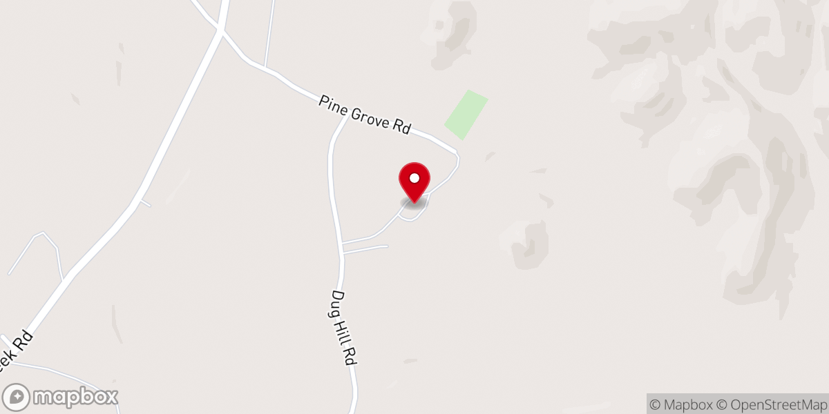 Map showing location of Pine Grove Community Church