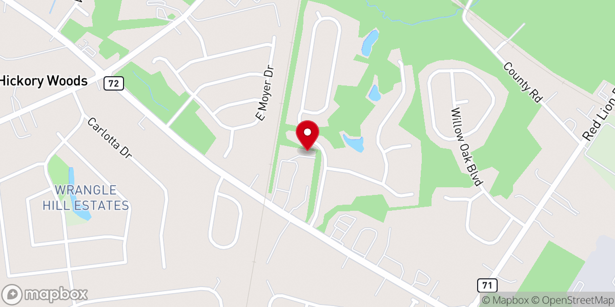 Map showing location of Redeemed Fellowship Church