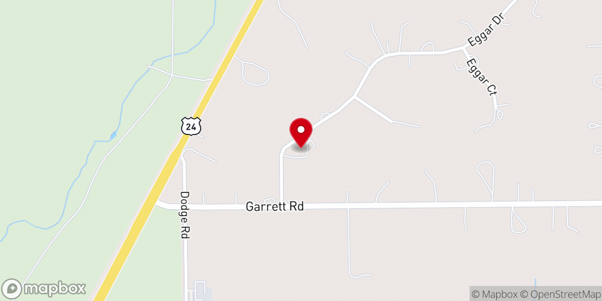 Map showing location of Falcon Baptist Church