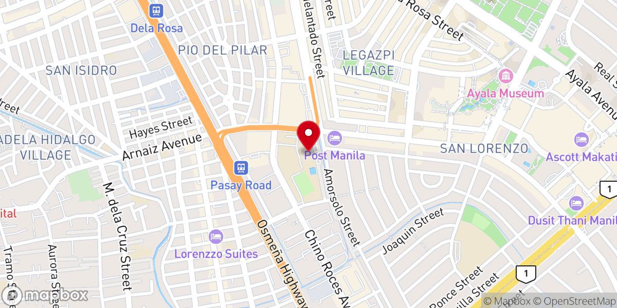 Map showing location of St. John Bosco Parish Church - Makati City (Archdiocese of Manila)