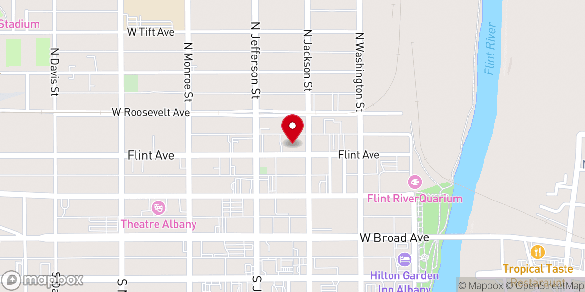 Map showing location of Enterprise Methodist Church
