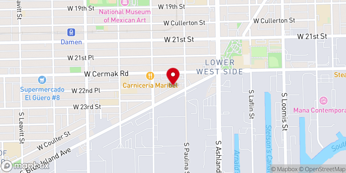 Map showing location of Zion Hill Missionary Baptist Church Chicago Westside