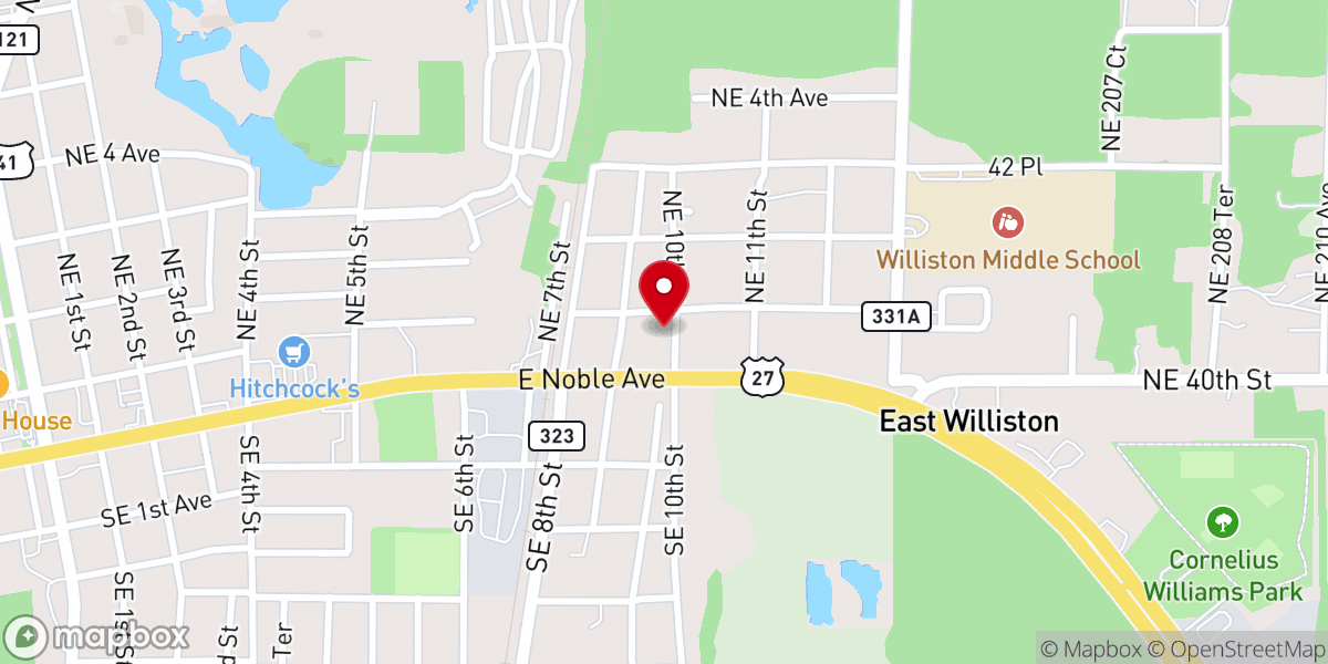 Map showing location of Greater Rock Hill Baptist Church