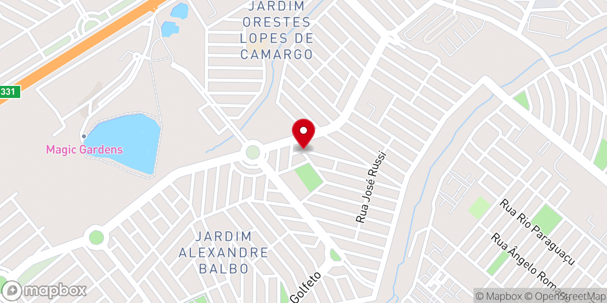 Map showing location of Congregação Assembleia de Deus Belém
