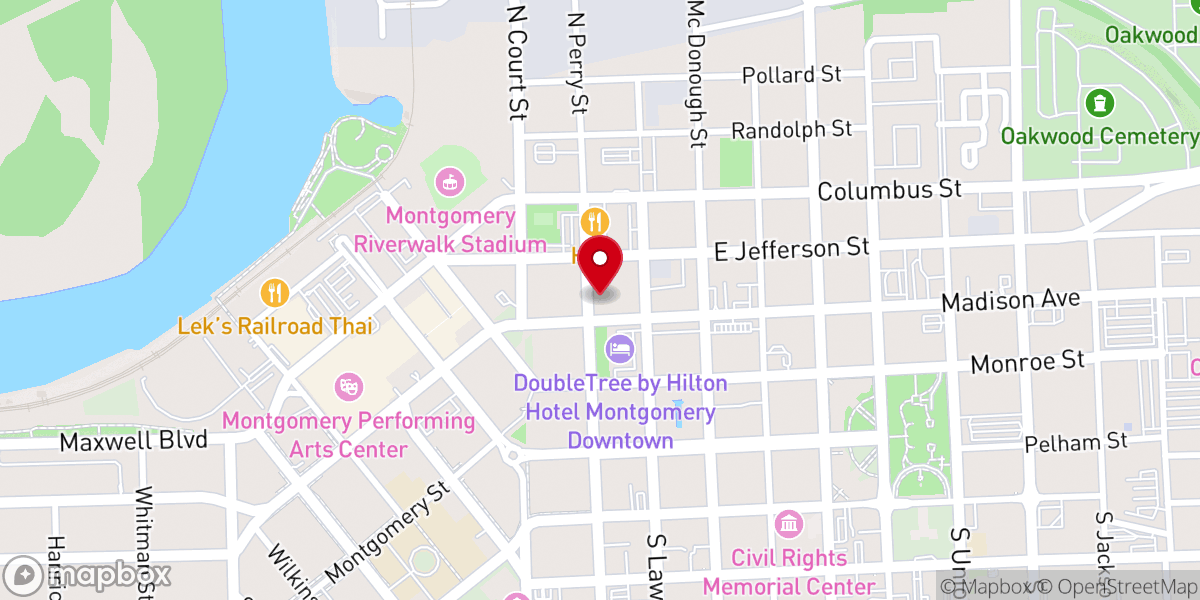 Map showing location of Saint John's Episcopal Church