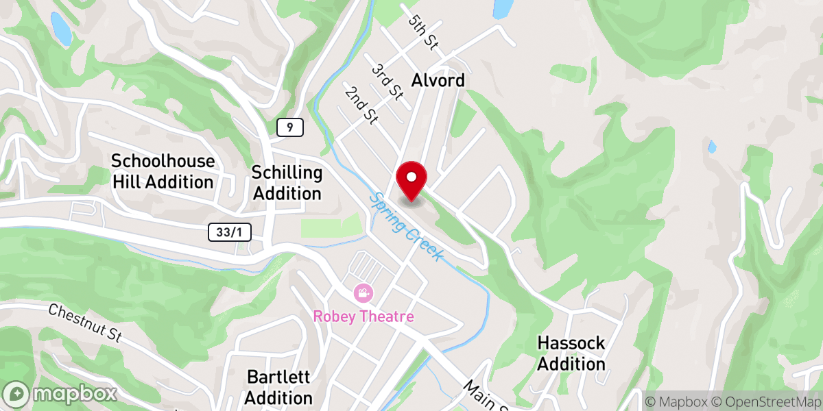 Map showing location of Apostolic Faith Chapel