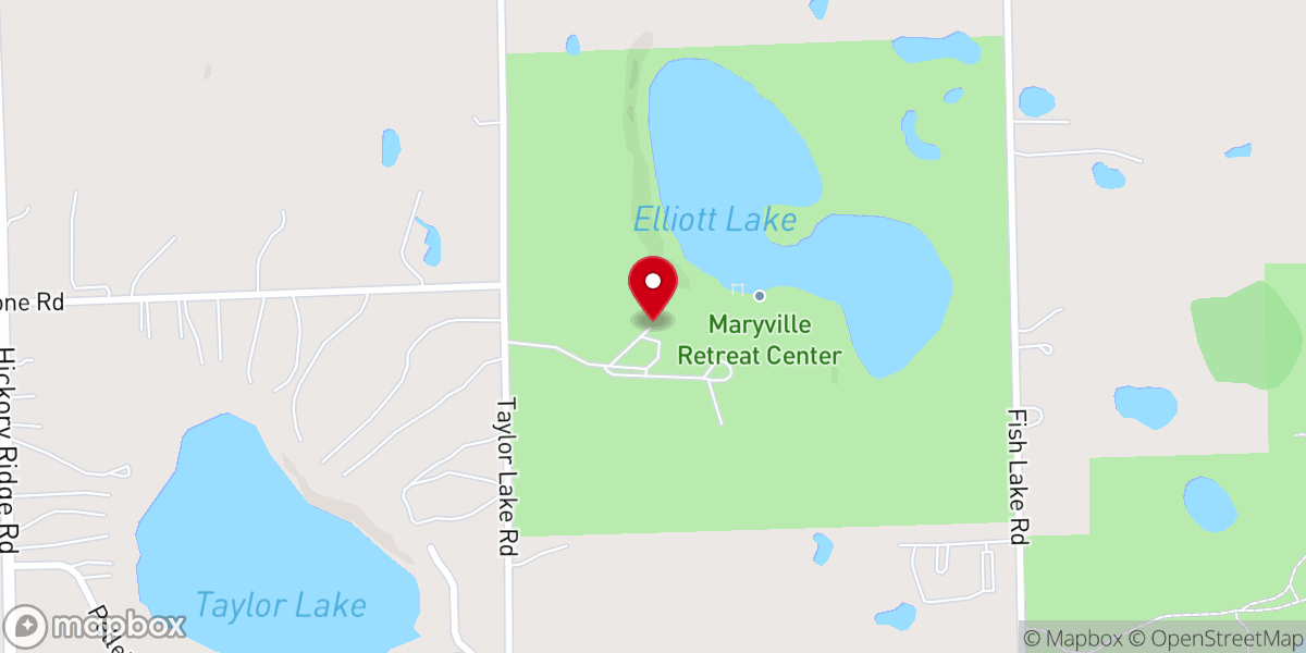 Map showing location of Maryville Retreat Center