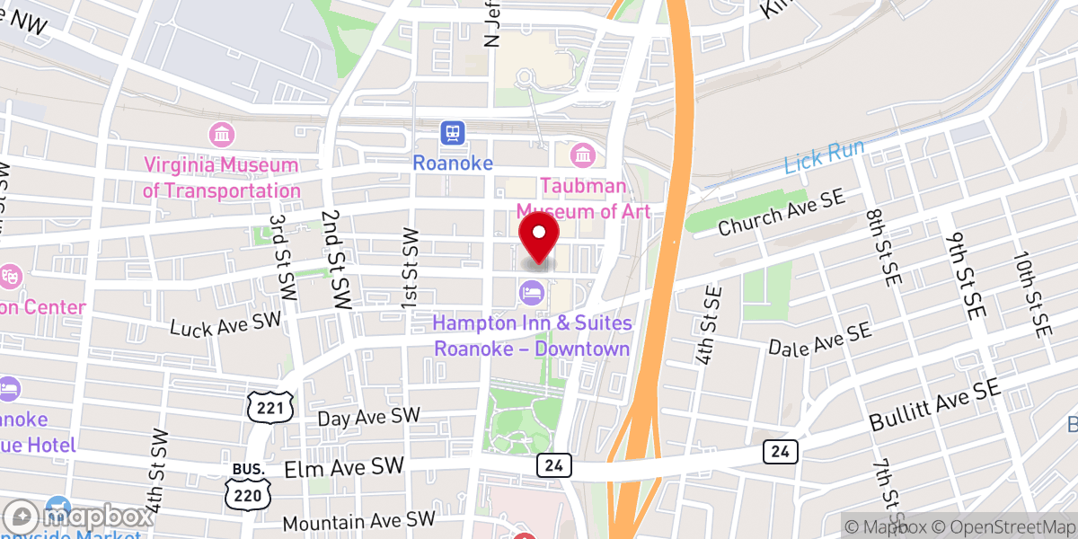 Map showing location of Olde Salem Brewing Company - Market Street