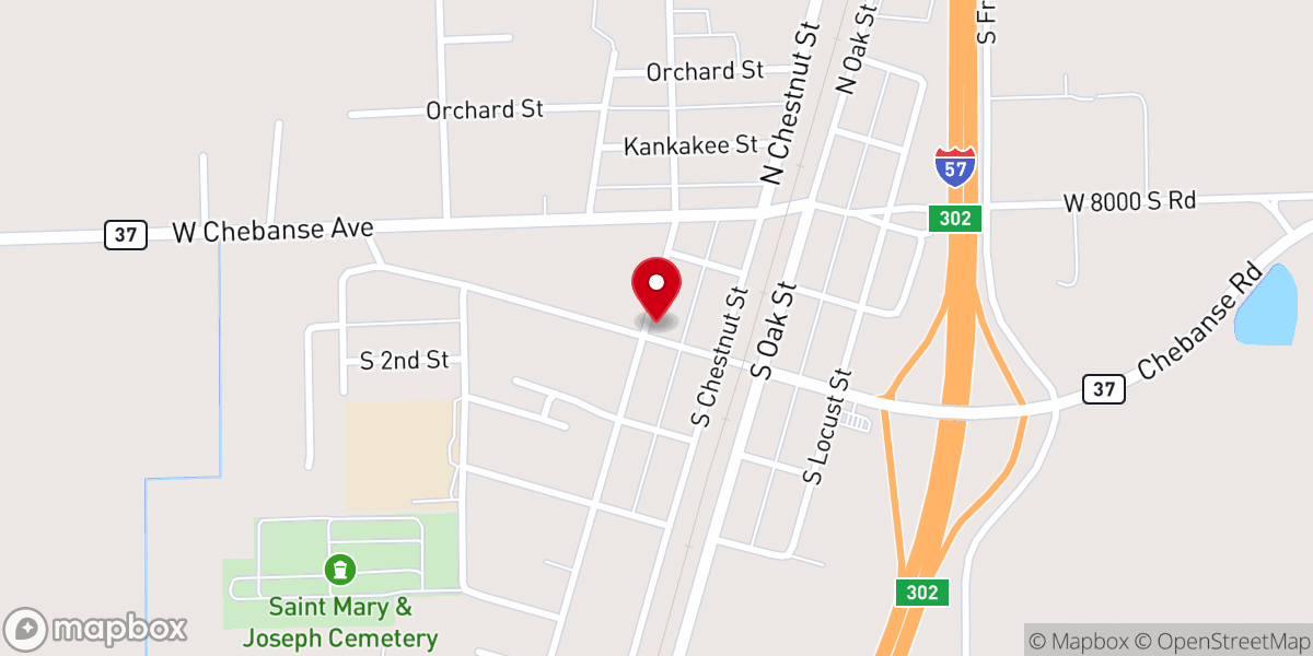 Map showing location of United Church of Christ