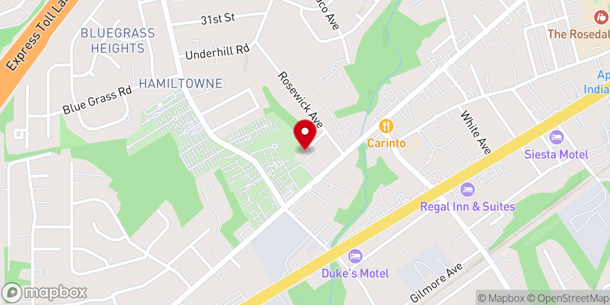 Map showing location of Iglesia Pentecostal Jesús es el Camino