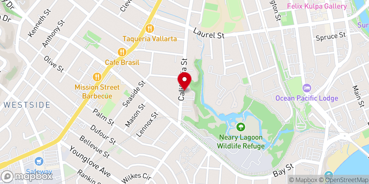 Map showing location of United Methodist Church Of Santa Cruz