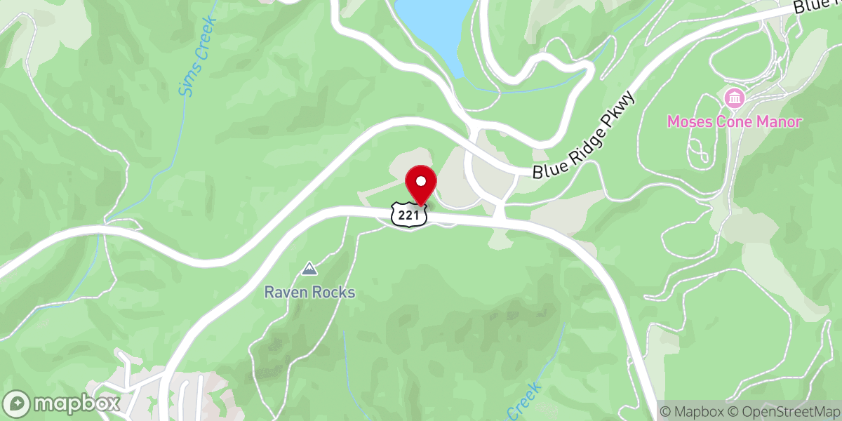 Map showing location of Sandy Flats Baptist Church