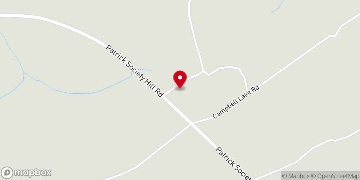 Map showing location of Patrick Church