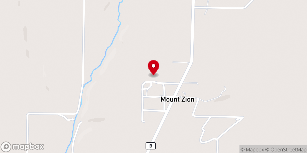 Map showing location of Mt Zion Bible School