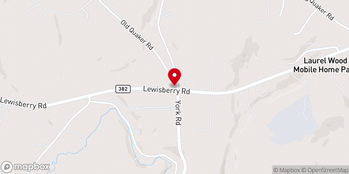 Map showing location of Redland Friends Meetinghouse