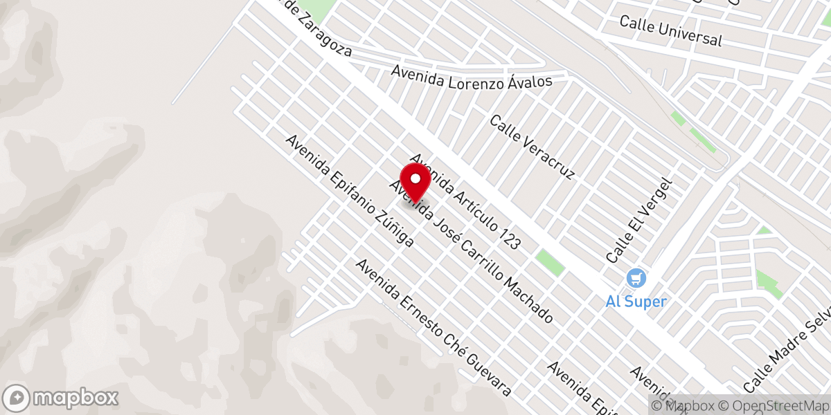Map showing location of Iglesia Bautista Betania