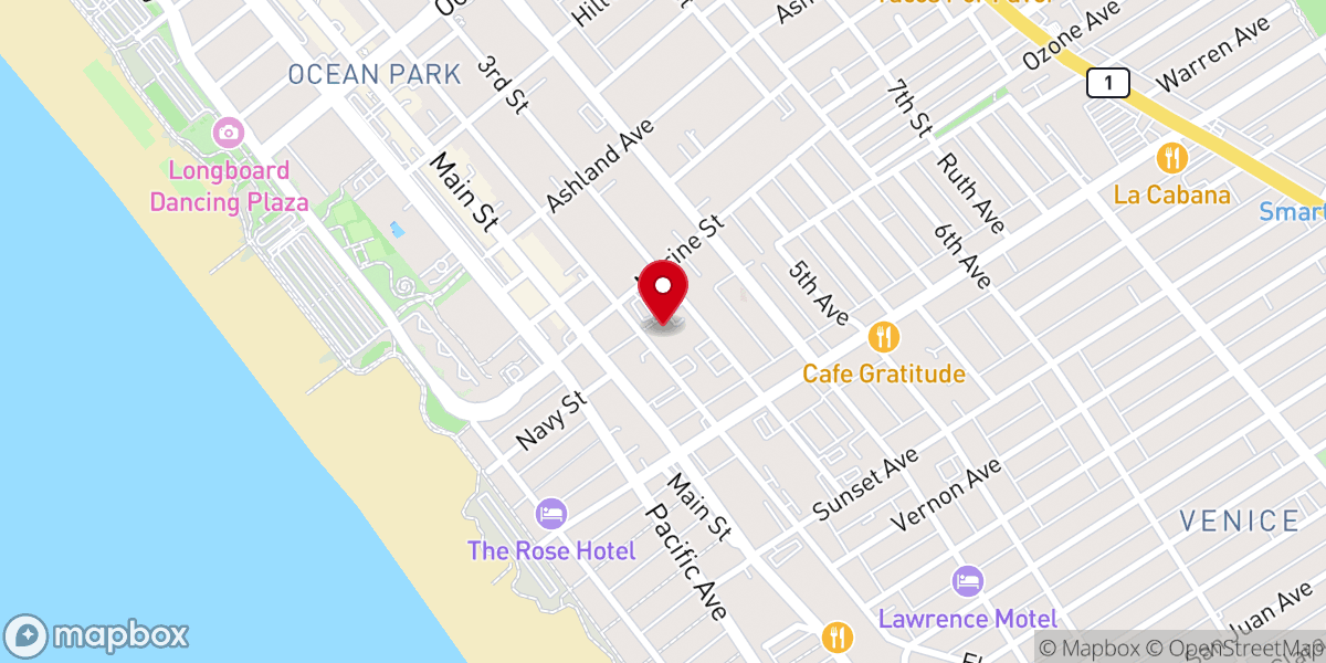 Map showing location of St. Joseph Center