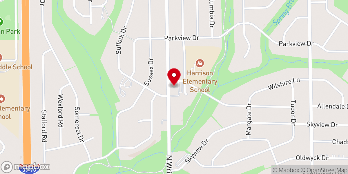 Map showing location of Good Shepherd Lutheran Church