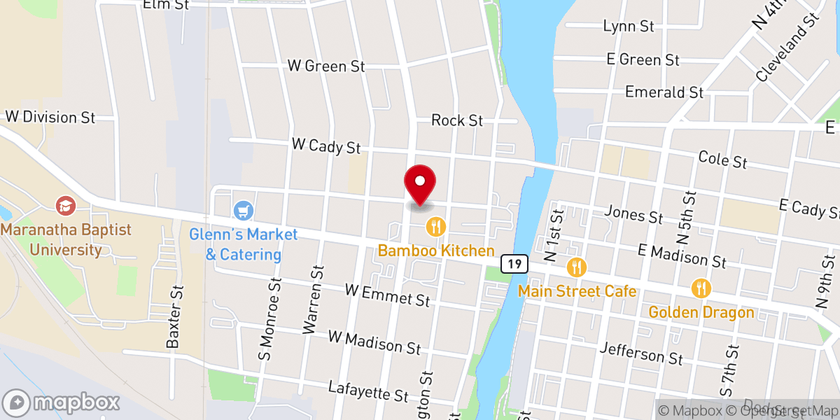 Map showing location of Katherine Holle House