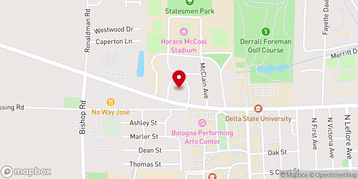 Map showing location of First Presbyterian Church