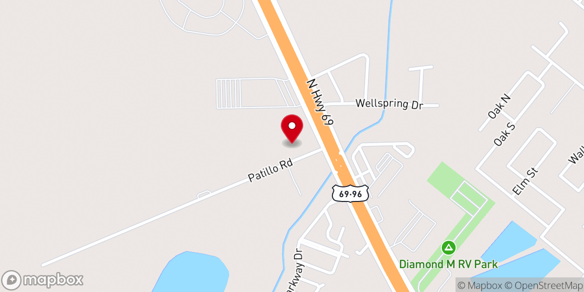 Map showing location of Triangle Baptist Church