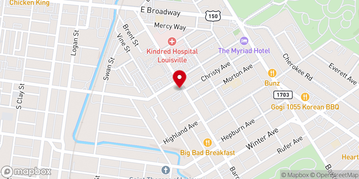 Map showing location of Highlands Community Ministries Inc