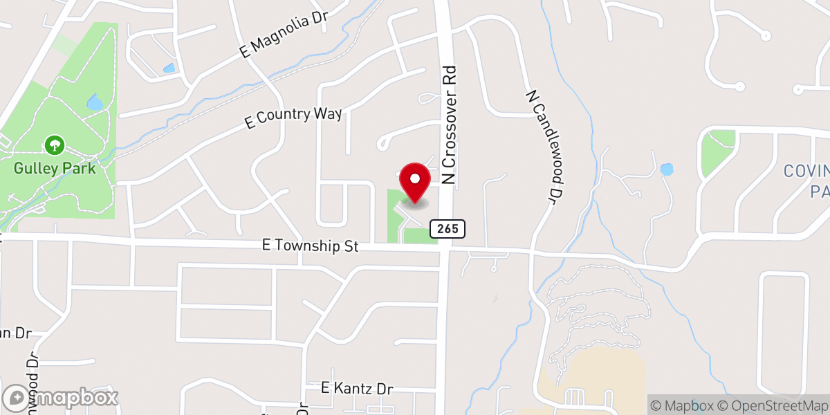Map showing location of Restoration Lutheran Church
