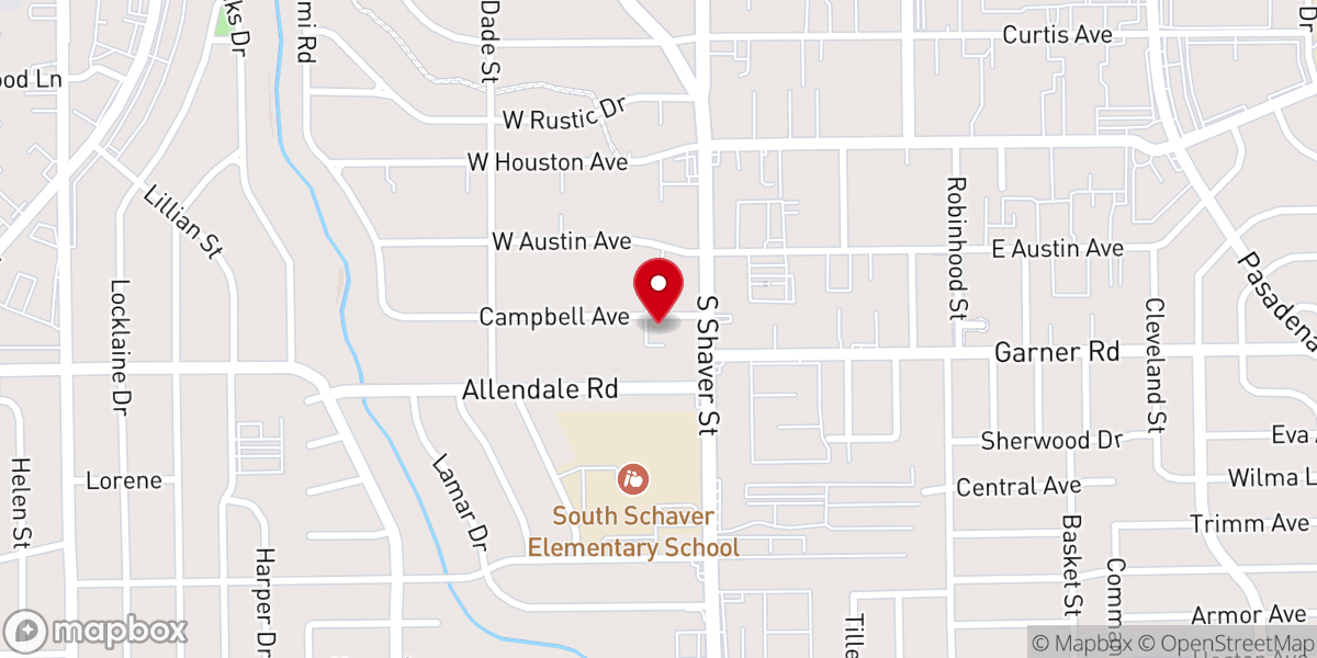 Map showing location of Iglesia Vida Y Luz