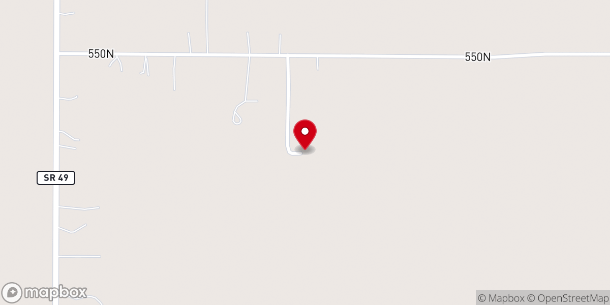 Map showing location of Oak Grove Primitive Baptist Church
