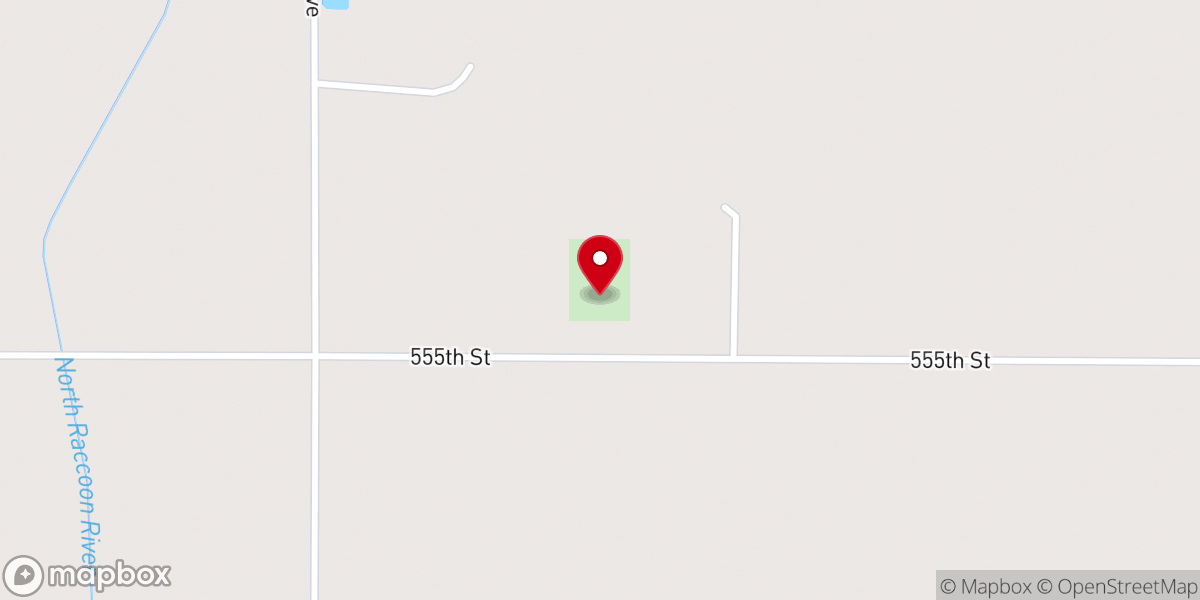 Map showing location of Zion Lutheran Church