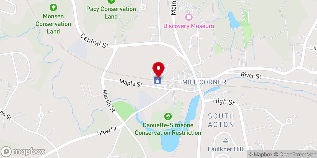 Map showing location of South Acton