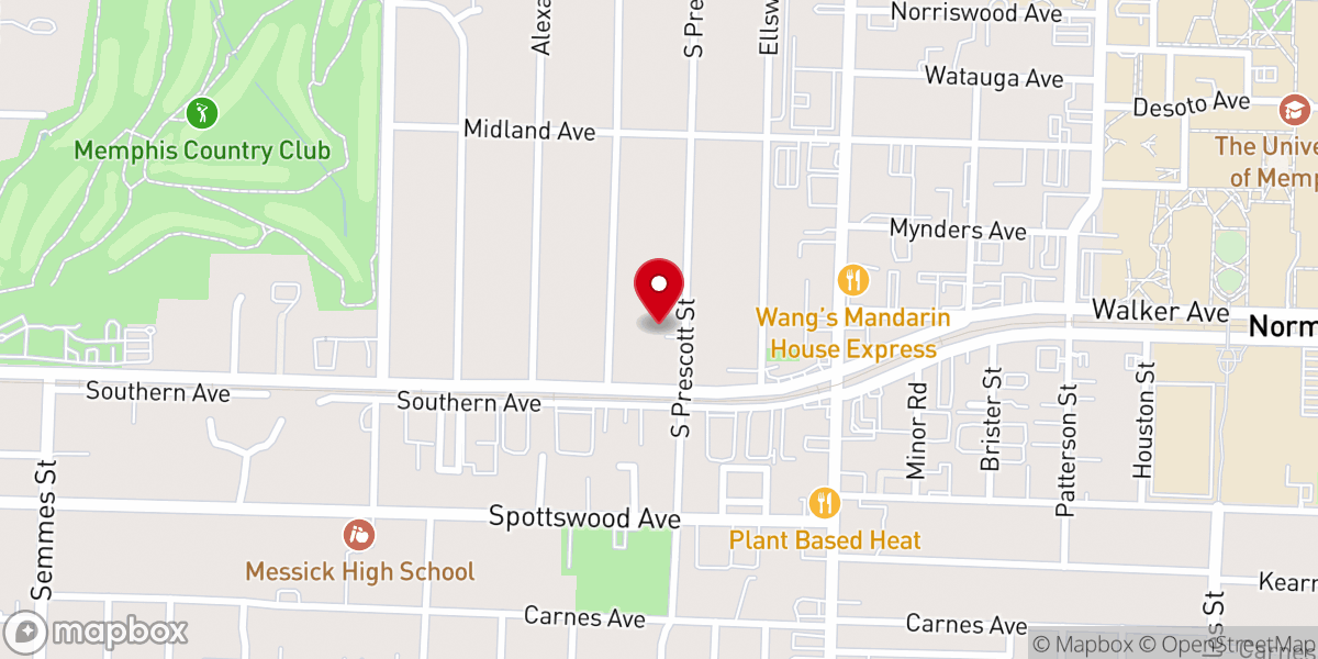 Map showing location of Midsouth Presbytery
