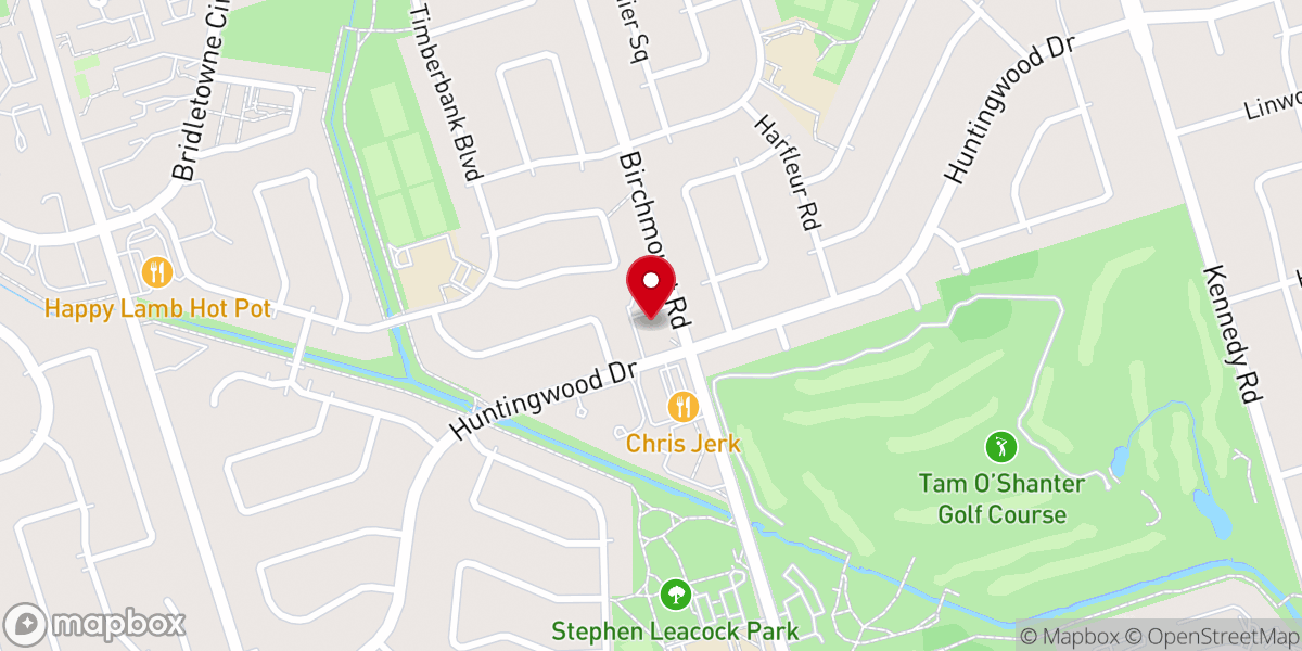 Map showing location of Chinese Gospel Church Scarborough