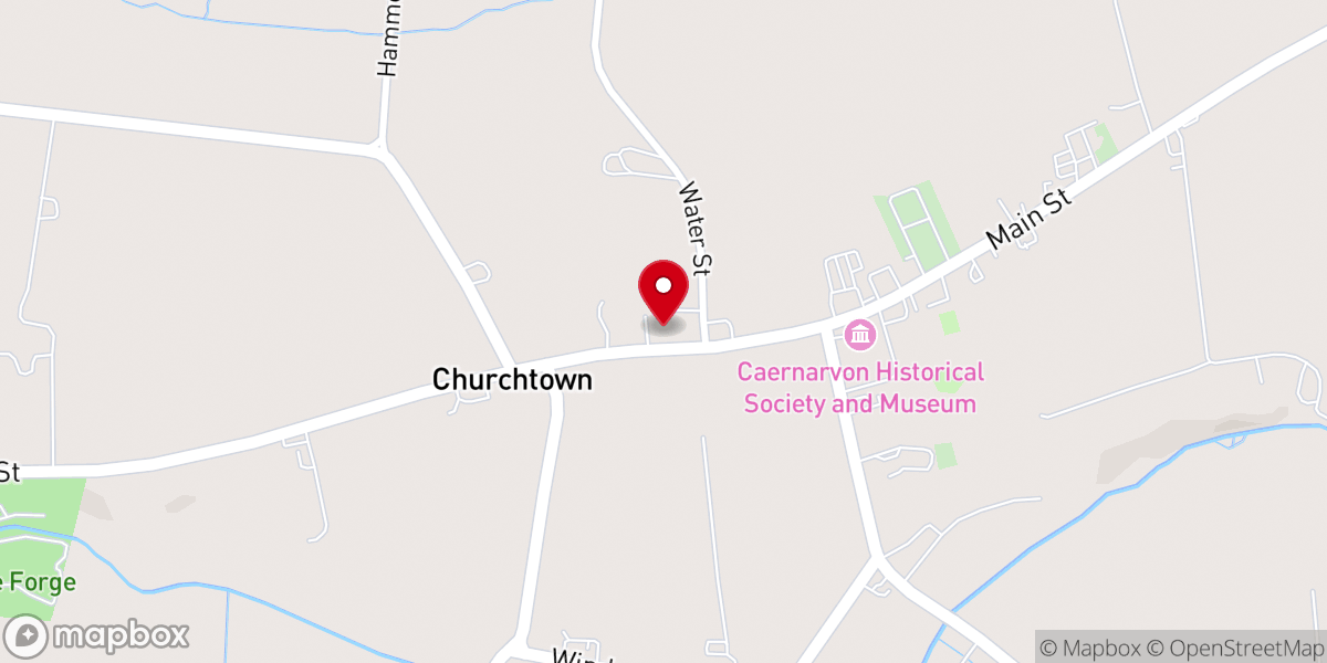 Map showing location of Bangor Episcopal Church