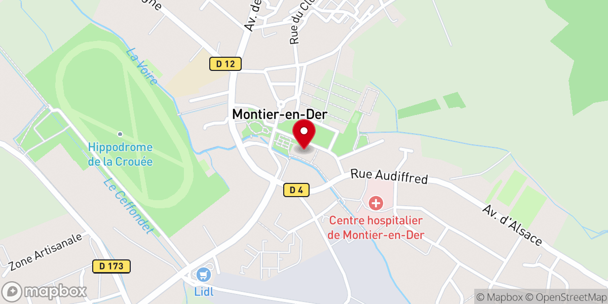 Map showing location of Abbatiale Saint-Pierre-et-Saint-Paul